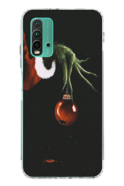 TechTree حافظة سيليكون متوافقة مع هاتف Redmi 9T-POCO M3 باللون الأخضر وكرة رأ...