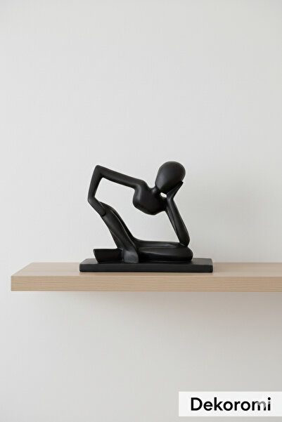 Dekoromi Dekoratif Kaideli Yogacı Adam Heykeli (21x10cm) Ev Dekorasyon Biblo ...