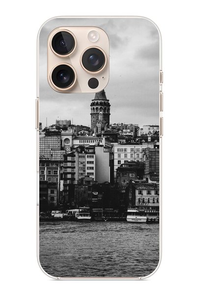 TechTree جراب سيليكون مطبوع متوافق مع هاتف iPhone 16 PRO MAX مع إطلالة على بر...
