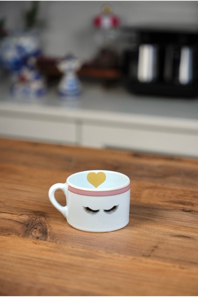 Vivas Le figüre no 2 kalp, double Türk kahve fincanı, küçük kupa bardak