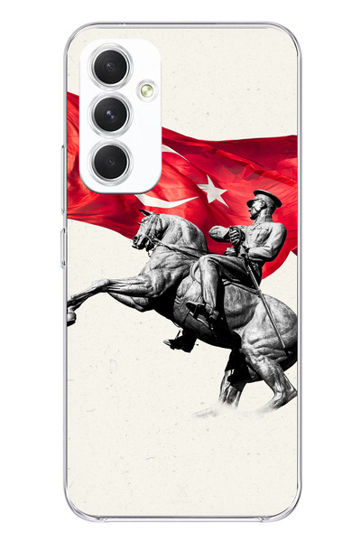 TechTree حافظة سيليكون متوافقة مع هاتف سامسونج جالاكسي A54 بتفاصيل تذكارية لأ...