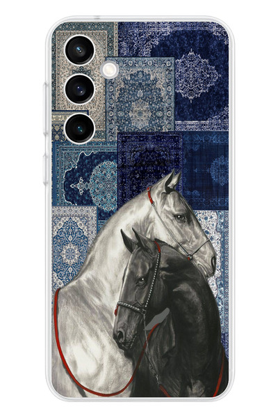 TechTree حافظة سيليكون متوافقة مع هاتف سامسونج جالاكسي S23 FE باللون الأزرق ب...