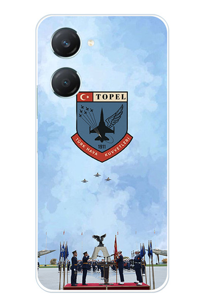 TechTree حافظة سيليكون متوافقة مع القوات الجوية التركية مطبوع لهاتف Vivo Y18