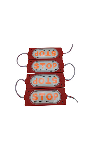 POWERR LED AYDINLATMA 12 Volt Stop Yazılı Kırmızı Işık 90x35 mm Çakar Modül 5...