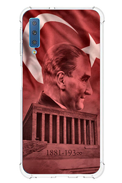 TechTree حافظة سيليكون متوافقة مع هاتف سامسونج جالاكسي A7 2018 تحمل صورة أتات...