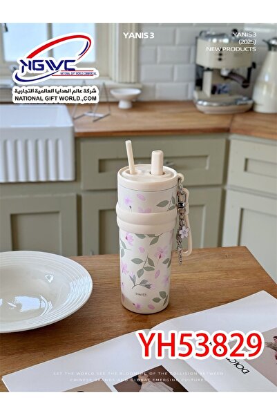 KAZUKO قارورة ماء حرارية ترمس ستانلس ستيل بتصميمات متعدد مع قفل أمان