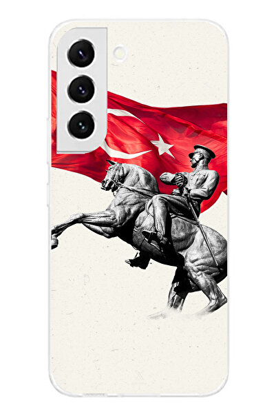 TechTree حافظة سيليكون متوافقة مع هاتف سامسونج جالاكسي S22 بتفاصيل تذكارية لأ...