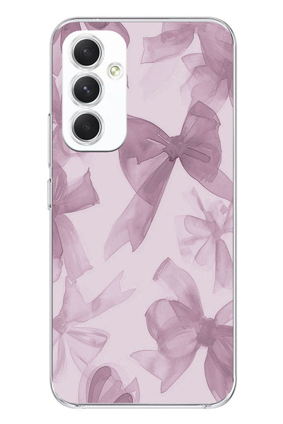 TechTree حافظة سيليكون متوافقة مع هاتف سامسونج جالاكسي A54 باللون البنفسجي مطبوع