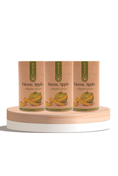 HERB AND OIL Three green teas with green apple, made from herbs and oil, 60 g...