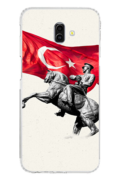 TechTree حافظة سيليكون متوافقة مع هاتف سامسونج جالاكسي J6 PLUS بتفاصيل تذكاري...