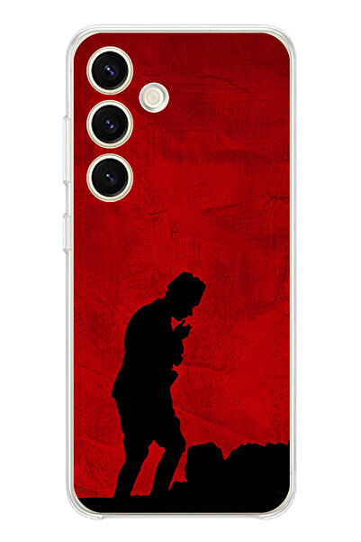 TechTree حافظة سيليكون متوافقة مع هاتف سامسونج جالاكسي S24 بتفاصيل ظل وشكل أت...