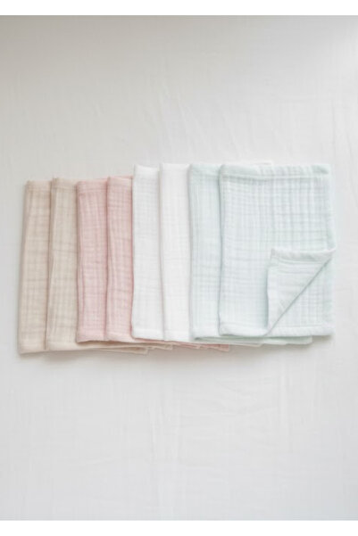 Boho Piccolo 8-Pack Muslin Baby Mouth Wipes 15X25 cm - 4-Layer Ultra Soft 100...