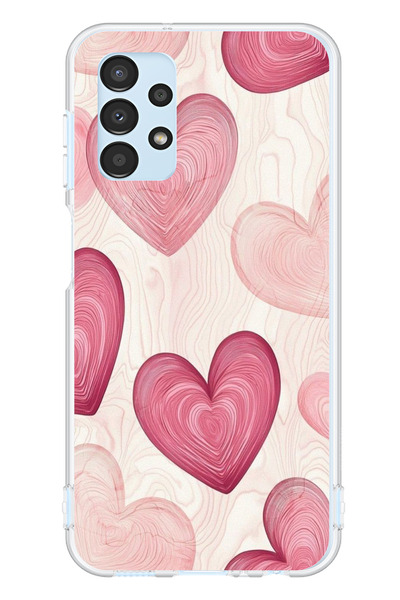 TechTree حافظة سيليكون متوافقة مع هاتف سامسونج جالاكسي A13 باللون الوردي الخط...