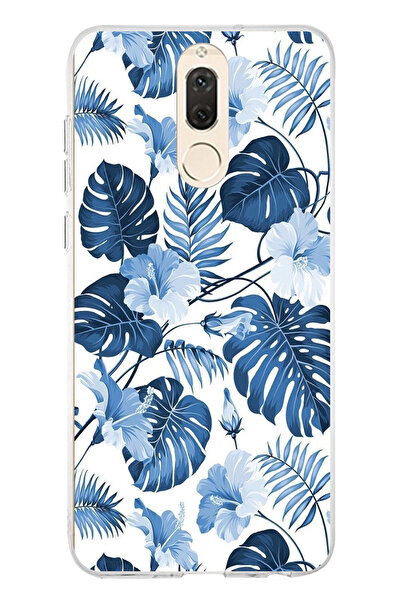 TechTree حافظة سيليكون مطبوع متوافقة مع هاتف هواوي ميت 10 لايت بنمط أوراق الش...