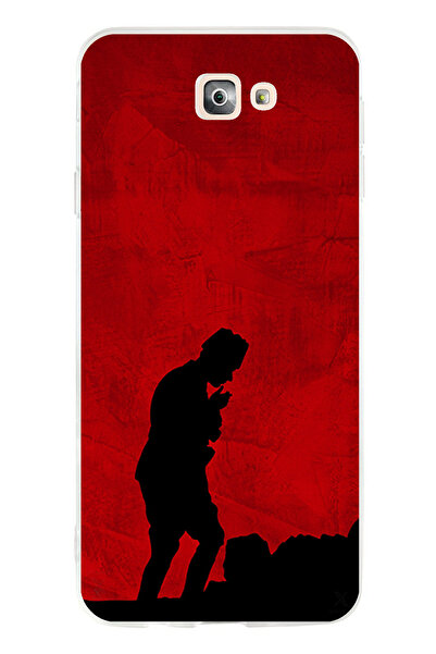 TechTree حافظة سيليكون أتاتورك مطبوع متوافقة مع هاتف سامسونج جالاكسي J7 برايم...