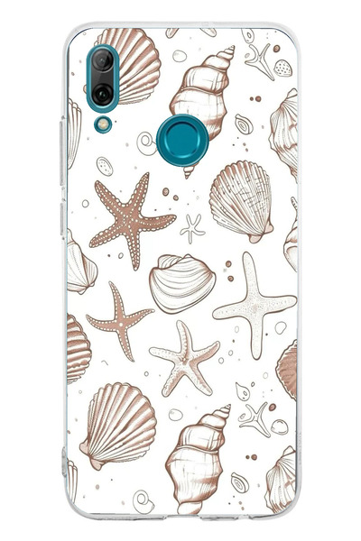 TechTree حافظة سيليكون مطبوع متوافقة مع هاتف هواوي بي سمارت 2019 باللون البني...