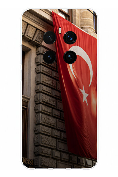 TechTree حافظة سيليكون متوافقة مع هاتف Honor Magic 7 PRO بتصميم العلم التركي ...