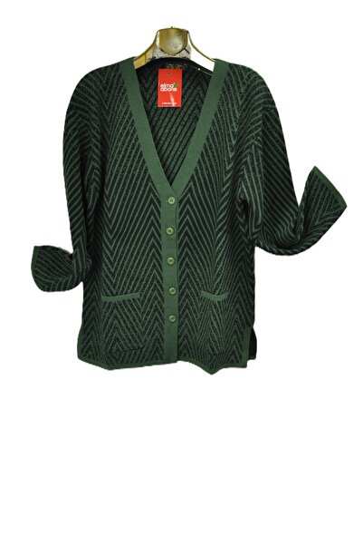 elma abone Plus Size Buttoned Mother Cardigan