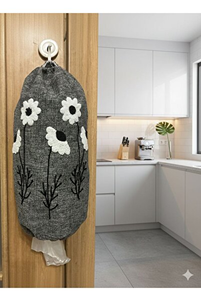 Mustgross Poşetlik & Punch Keten Poşet Düzenleyici – Poşet Organizeri, Mutfak Poşet Düzenleyici 1 adet (25x45)