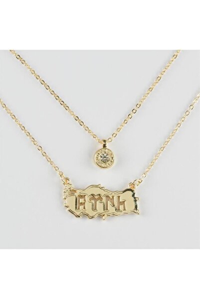 ZERO LAND Mtxdpn Turkish Written (184042) Double Necklace-Yellow