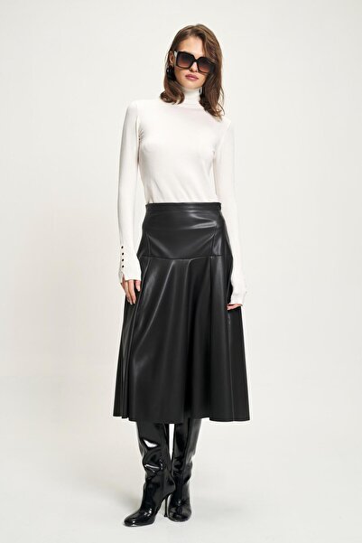 Lijuri تنورة جلدية واسعة من بيلدن 4068 R4-E-K3