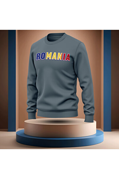 Bulvar Lee Crew Neck Romania Printed Men's Sweatshirt / Romania