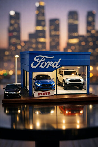 Forge Triverse Ford Diorama Showroom Özelleştirilebilir Maket (Arabalar ve ış...