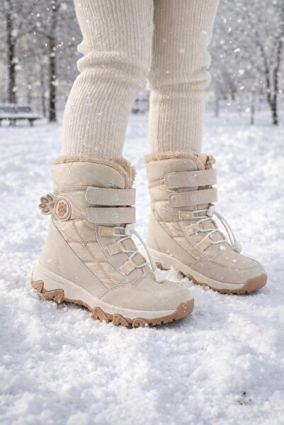 İA İLERİADIM İçi Yünlü Kız Çocuk Su Geçirmez Kar Botu