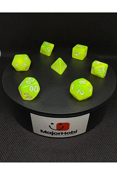 Major Hobi Dnd Frp 7-Piece Dice Set – Silvery Green |   Dungeons & Dragons Ta...