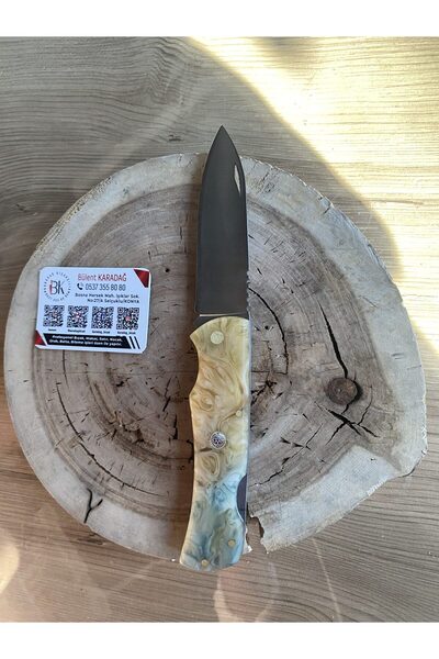 Karadağ Epoksi Yerli Cep Çakısı Desenli – Sanat ve Dayanıklılığın Birleşimi