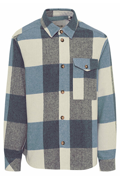 Solid Knopfleiste Langarmshirt für Damen