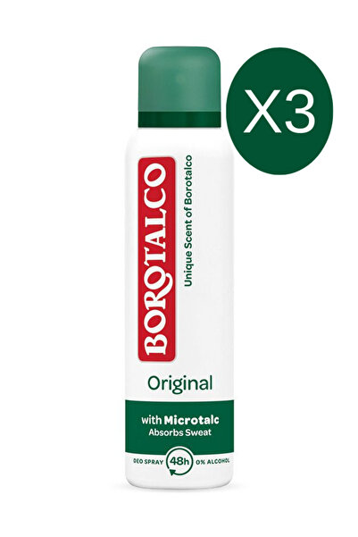 Borotalco Pachet 3X - Original Deodorant Spray 150 ml – Prospețime Clasică