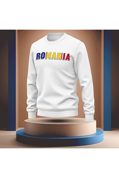 Bulvar Lee Crew Neck Romania Printed Men's Sweatshirt / Romania