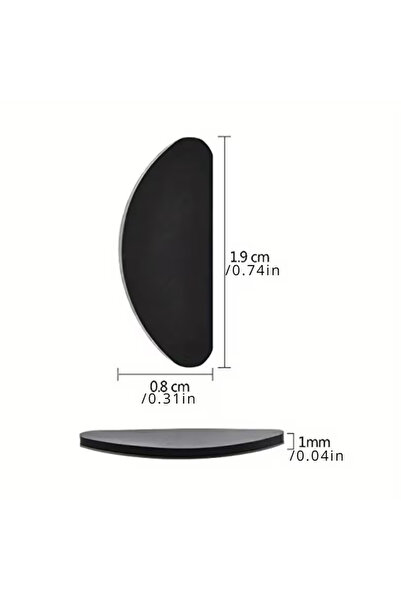 LUMAKS Ultra Thin Silicone Glasses Nose Pad Anti-Slip, 1mm Glasses Nose Pad Black (1 Pair)