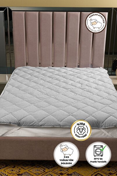 yasetex tasarım Yumuşak Dolgulu Çift Kişilik Yatak Koruyucu Ped - Terletmeyen Pamuklu Yüzey Yatak Pedi