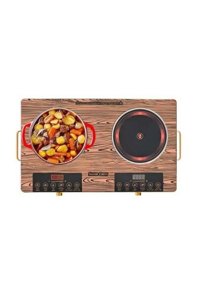 Silver Crest 3500W Infrared Double Burner Electric Cooktop
