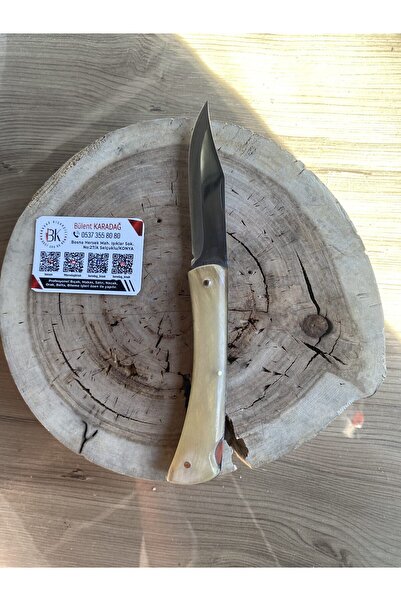 Karadağ Boynuz Cep Çakısı Krem – Doğal Zarafet, El İşçiliği Kalitesiyle