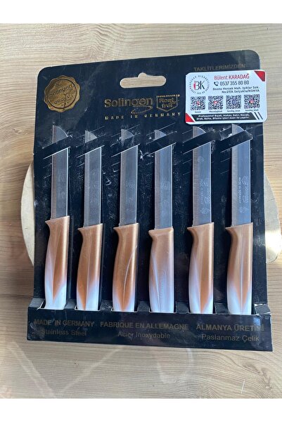 Karadağ 🍎 Solingen 6’lı Meyve Bıçağı Seti – Paslanmaz Çelik Almanya Üretimi ...