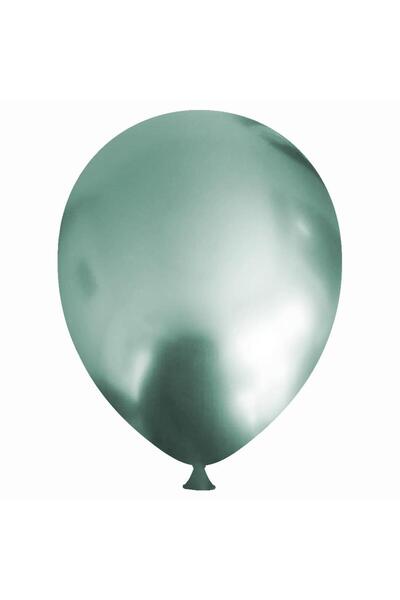 Bravo Helyuma Compatible Green Chrome Balloon Mirror Balloon 12 Inch 50 Pieces Chrome Green Balloon 12 Inch