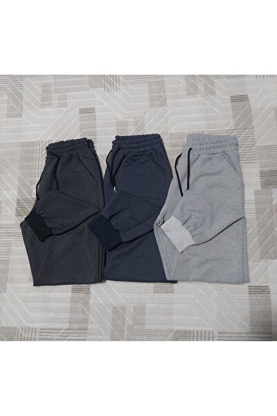 TORUK MAKTO 3 قطع من بنطلونات رياضية للجنسين ذات أرجل مضلعة باللون الأسود وال...