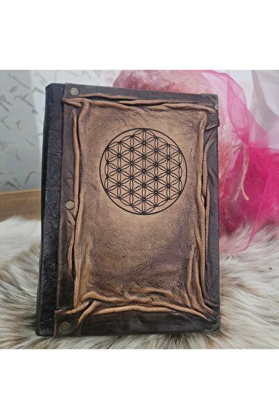 Legend Deri Genuine Leather Flower of Life Italian Bas Printed Hand Pattern H...