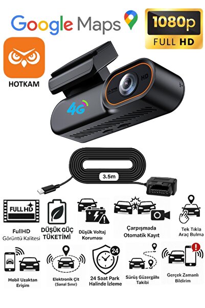 VİVATECH 4G Sim Kartlı Araç Takip Sistemi Canlı Video ve Konum Takibi GPS Goo...