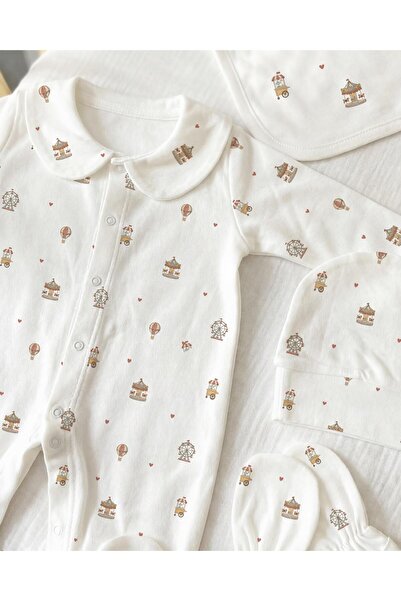 Zezig Carnival 4 Parça Hastane Çıkışı Seti %100 Pamuk