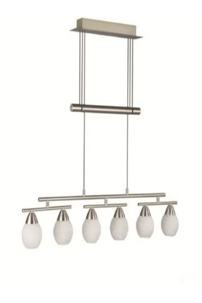 Philips Chandelier 6x Energie, metal, LED, height adjustable