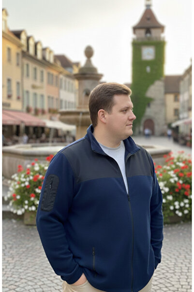 Aldem Store Lacivert Büyük Beden Erkek Polar Ceket