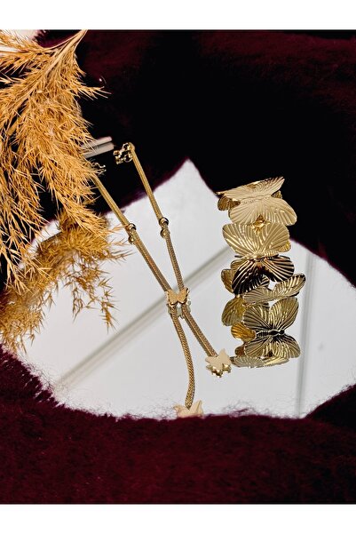 staınless steel Çelik asansörlü kelebek kolye