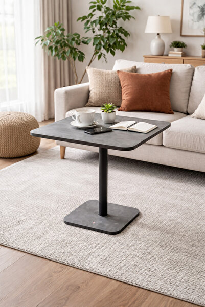 SADANHOME طاولة كافي خشب ميلاين70x70x75