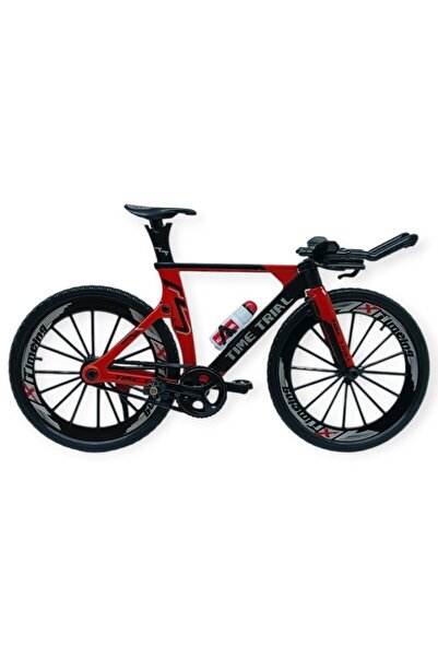 Lisinya Model Araçlar -1/10 Metal Yarış Bisikleti 18 cm - Kırmızı (Lisinya)