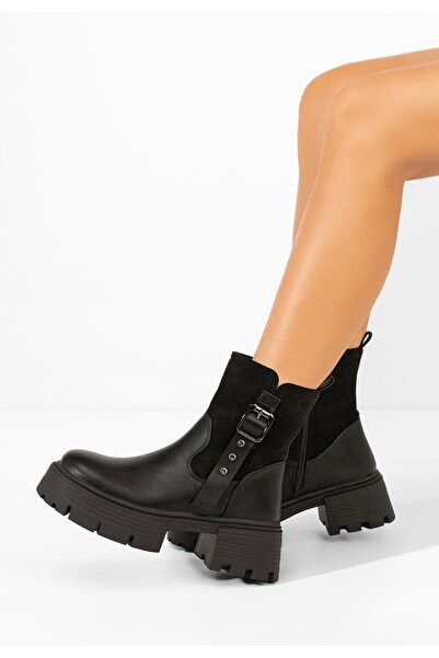 B T Shoes μποτακια πλατφορμεσ Isavine Μαύρα