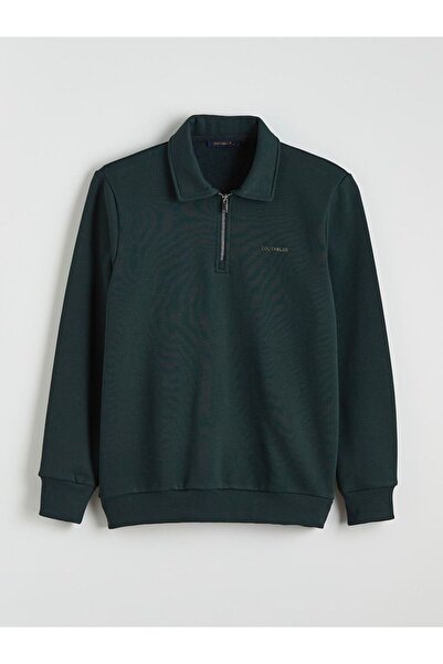 LC Waikiki سترة سميكة للرجال من SOUTHBLUE بياقة بولو مطبوع